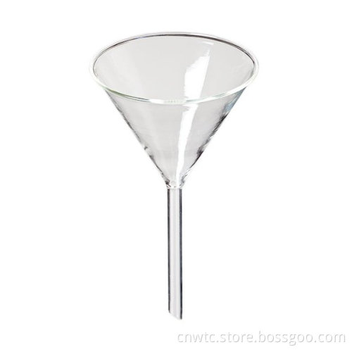 Borosilicate Glass Funnel: Sizes 60mm, 75mm, 90mm, 100mm, 120mm - Heavy Wall Funnel with Short Stem